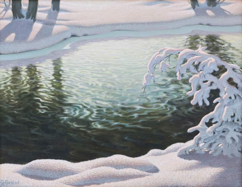 Gustav Fjæstad, Water Reflections, 1910-15 (Courtesy of Antonacci Lapiccirella)