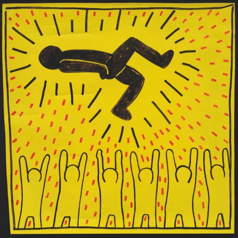 Martos Gallery: Keith Haring (VS, Pennsylvania 1958-1990 New York), Zonder titel, 23 mei 1981. Marker op plastic, 53,3 x 57,3 cm